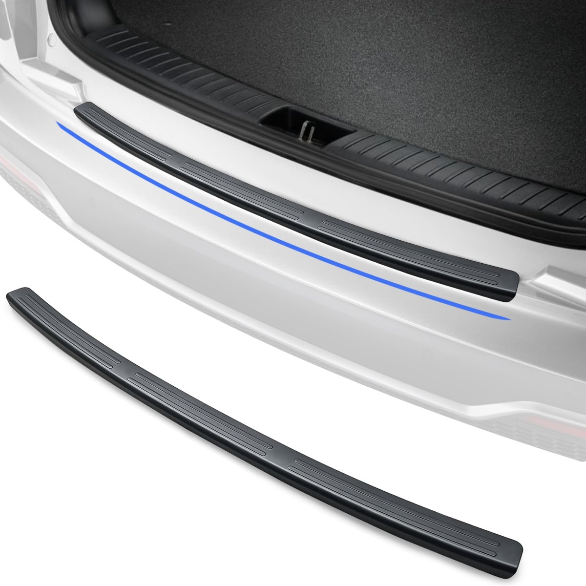 Rear Bumper Protector Guard For Select 2023 2025 Honda Pilot Models Black Anti Scratch Abs Plastic With Self Adhesive Strips