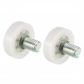 Uxcell Bearing Roller With Threaded Rod 19x6x1mm M6x8mm For Sliding Door Track Guide White Pack Of 2