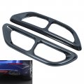 Newyall Pack Of 2 Black Rear Cylinder Exhaust Pipe Cover Molding Overlay Trim