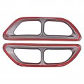 Newyall Pack Of 2 Black Rear Cylinder Exhaust Pipe Cover Molding Overlay Trim