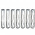 Hooke Road Chrome Front Grill Mesh Grille Inserts Cover For 1997-2006 Jeep Wrangler Tj Unlimited Pack Of 7