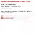 Vipmotoz Full Led Front Amber Side Marker Lights Compatible With 2010-2014 Vw Golf Hatchback Jetta Sportwagen Wagon Chrome Lens