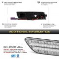Vipmotoz Full Led Front Amber Side Marker Lights Compatible With 2010-2014 Vw Golf Hatchback Jetta Sportwagen Wagon Chrome Lens