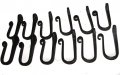 Wrought Iron Hooks-nail Hooks-one Dozen Large-hand Made