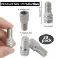 Double Seal Valve Stem Cap Inflate Tire Flow Through Tires Air For High Pressure Truck Car Rv Semi Bus 23mm Easy To Use -20
