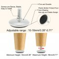 Uxcell M6 X 13 30mm Leveling Feet Adjustable Leveler Floor Protector Cover For Furniture Machine Chair Leg 16 Pack