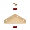 Uxcell 20pcs Angle Corner Brackets 66mm X Cold Rolled Steel Braces Joining Support With Screws For Desk Bed Edge Khaki