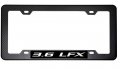 Erpart Black Carbon Fiber Look License Plate Frame With 3 6 Lfx Silver On Highly Polished Real Aluminum Emblem