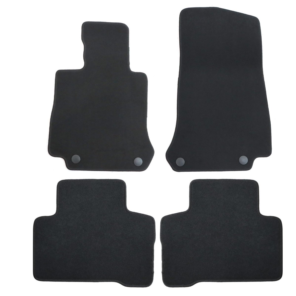 Floor Mats Carpet For Mercedes Benz Glc 2016 2023 4 Piece Set Front And Rear Interior Black Velour Plastic Direct Replacement