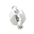 0 24 6mm Billet Fuel Pressure Gauge Inline Barb Adapter With 1 8 Port Silver