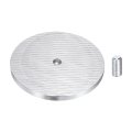 1pcs Round Shape Aluminum Disc M10 Thread 100mm Diameter Circle Glass Top Adapter For Table Furniture Coffee Tables Silver 