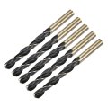 5pcs Straight Shank Twist Drill Bits 9 5mm Gold Titanium Black Nitride Coated High Speed Steel Hss 4341 With For Stainless 