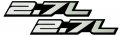 Erpart 2 7l Liter Embossed Silver On Black Highly Polished Real Aluminum Auto Emblem Badge Nameplate Compatible With Chevrolet