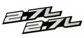 Erpart 2 7l Liter Embossed Silver On Black Highly Polished Real Aluminum Auto Emblem Badge Nameplate Compatible With Chevrolet