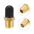 Uxcell Universal 1 8 Inch Npt Tank Valve Air Compressor Fill With Anti-corrosion Brass And Caps Durable Gold Tone 3pcs
