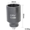 40mm Axle Nut Socket 12 Point 1 2 In Drive Deep Impact Spindle Front And Rear Differential Removal Tool For Toyota