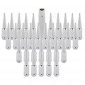 Ocpty Lug Nuts 32pcs Key 1pc 4 5 Inches Tall 9 16-18 Chrome Spline Tuner Racing Fits For Dodge Ford 1988-2013