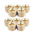 10pcs 1 8 Npt Male Brass Pipe Fitting Plug Adapter Internal Hex Socket Thread For Closing The End Of 