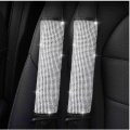 Uphily Bling Car Safety Belt Covers Crystal Diamond Seat Shoulder Pads For Women Or Girls 2pcs 