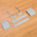 Hecasa Front Bumper Fillers Set Compatible With 1973-1974 Cadillac Eldorado Painted Gray Abs Plastic 6pcs