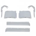 Hecasa Front Bumper Fillers Set Compatible With 1973-1974 Cadillac Eldorado Painted Gray Abs Plastic 6pcs