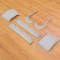 Hecasa Front Bumper Fillers Set Compatible With 1973-1974 Cadillac Eldorado Painted Gray Abs Plastic 6pcs