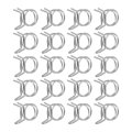 20pcs 15mm 0 59inch Inner Dia Double Wire Spring Hose Clamp Stainless Steel Adjustable Clips For Fuel Line Silicone Tube Water
