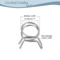 20pcs 15mm 0 59inch Inner Dia Double Wire Spring Hose Clamp Stainless Steel Adjustable Clips For Fuel Line Silicone Tube Water