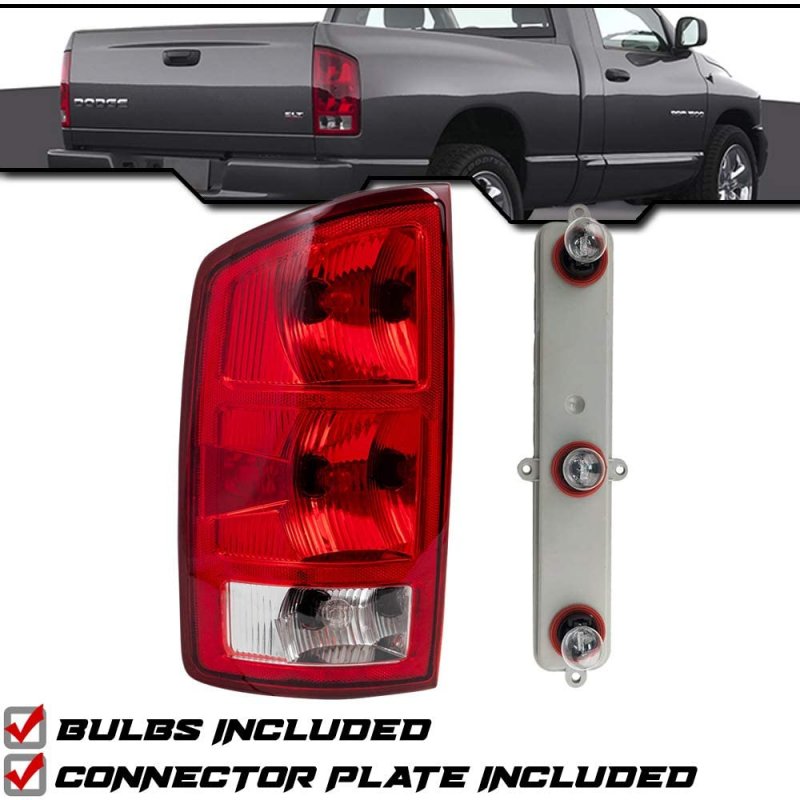 Epic Lighting Rear Brake Tail Light Assembly W Bulbs Circuit Board For Dodge Ram 02-06 1500 03-06 2500 3500 Pickup Ch2800147