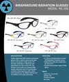 Radiation Safety Glasses In Crimson Red Maxx Wrap Frame 59 36-20-130mm Size 
