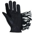 Womens Full Finger Leather Gloves With Fringe Size Xl X-large 