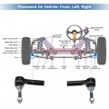 X Autohaux 2pcs Front Outer Tie Rod End Links Kit Suspension Steering Es800222 Ford Taurus 2008-2017 For Five Hundred 2005-2007