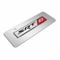 Ipick Image Made For Dodge Jeep Ram Srt-8 Logo 3d 12 X 4 25 European Look Chrome Half-size Stainless Steel License Plate