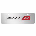 Ipick Image Made For Dodge Jeep Ram Srt-8 Logo 3d 12 X 4 25 European Look Chrome Half-size Stainless Steel License Plate