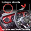 X Autohaux 4 Pcs Carbon Fiber Pattern Black Hvac Outlet Vent Trim Air Conditioner Accents Heating Frame Covers For Jeep