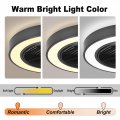 Jinweite Ceiling Fan With Light 19 Inches Led Remote Control Fully Dimmable Lighting Modes Invisible Acrylic Blades Metal Shell