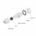 Uxcell M12x1 5 Cable Gland 2mm-5mm Wire Hole Waterproof Nylon Joint Adjustable Locknut With Washer White 10pcs