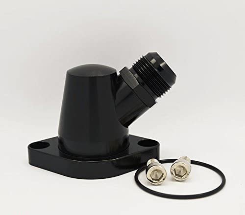 Billet Swivel Thermostat Housing Water Neck For Chevy Small Big Block 45 Degrees 16an Cnc 6061 T6 Aluminum With O Ring Seal And
