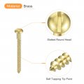 Uxcell Wood Screws M4 X 60mm Slotted Round Head Brass Self-tapping Woodworking Screw 10 Pcs