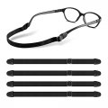 Lvvfit Kids Glasses Strap Adjustable Eyeglasses Elastic Eyeglass Band Sports For Toddler Boys Girls 4pcs Black 