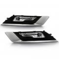 Factory Style Led Fog Lights Driving Lamps For 2017-2018 Ford Fusion With Bezels Brackets Wire Harness On Off Switch Left 