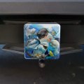 Graphics More Ocean Selfie Shark Dolphin Sea Turtle Stingray Clown Fish Tow Trailer Hitch Cover Plug Insert