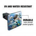 Graphics More Ocean Selfie Shark Dolphin Sea Turtle Stingray Clown Fish Tow Trailer Hitch Cover Plug Insert