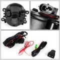 Auto Dynasty Pair Of Smoke Lens Bumper Driving Fog Lights Harness Switch Compatible With Honda Pilot 12 13 14 15
