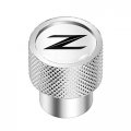 Ipick Image For Nissan 370z Z Logo In White On Shining Silver Aluminum Tire Valve Stem Caps