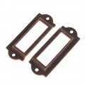 Uxcell File Drawer Label Tag Name Card Holder Copper Tone 50pcs