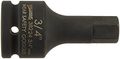 Williams Jhw38224 4-inch Drive Impact Hex Socket 3 Black 