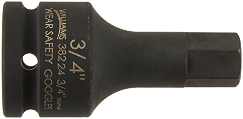 Williams Jhw38224 4-inch Drive Impact Hex Socket 3 Black
