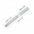 Uxcell M6 Hanger Bolts Length 2-3 4 70mm Double Headed Self-tapping Screw 6mm Wood Joint Furniture Legs 8pcs