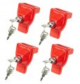 Glad Hand Lock 4 Pack For Air Brake Security Cast Iron Trailer Emergency Semi Trucks And Commercial Vehicles Red Not Keyed